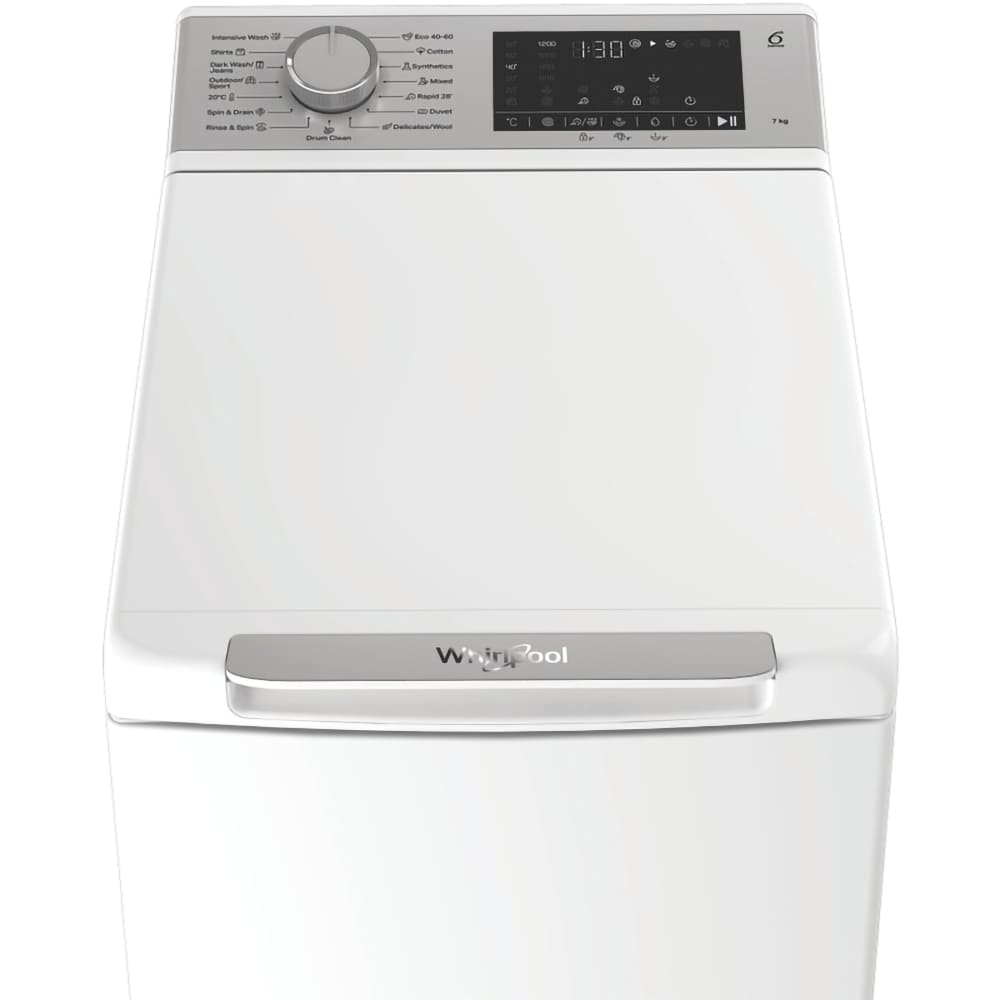 Masina de spalat rufe verticala WHIRLPOOL TW721DSFCEE, 7 kg, 1200rpm, Clasa A, alb
