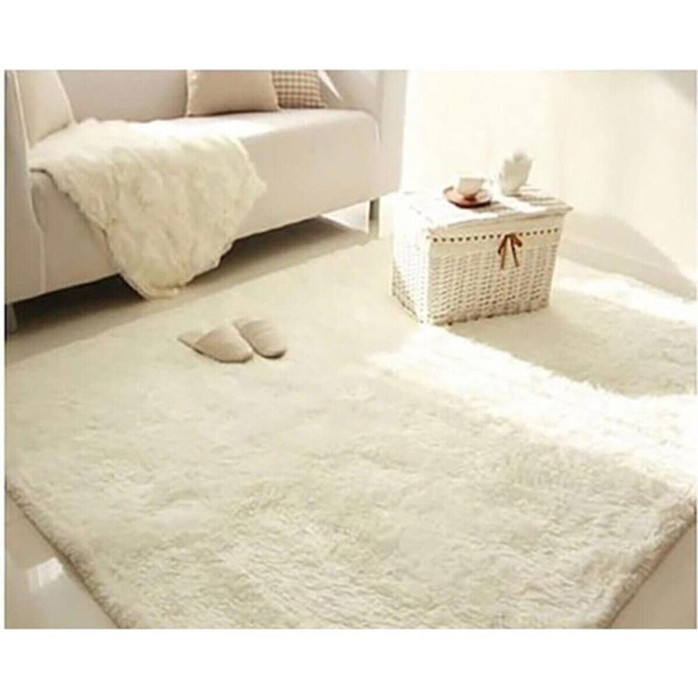 Covor living / dormitor Deco, 80 x 80 cm, acril, crem