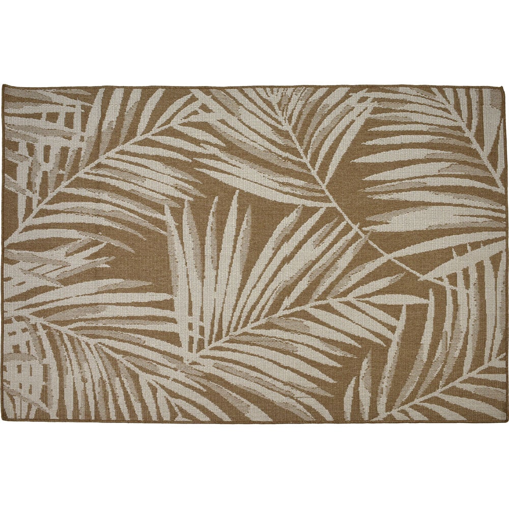 Covor exterior Frunze, 160 x 230 cm, polipropilena, alb-maro