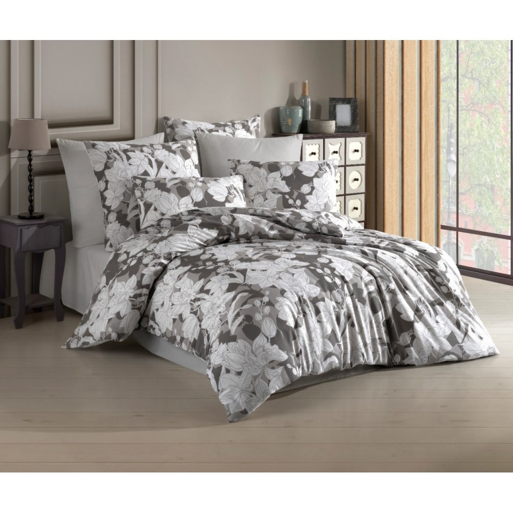 Lenjerie de pat Beautiful, 2 persoane, 100% bumbac, 200 x 200 cm, 4 piese