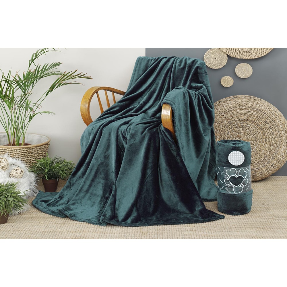 Patura MILA HOME BAT7, 200 x 220 cm, poliester, verde