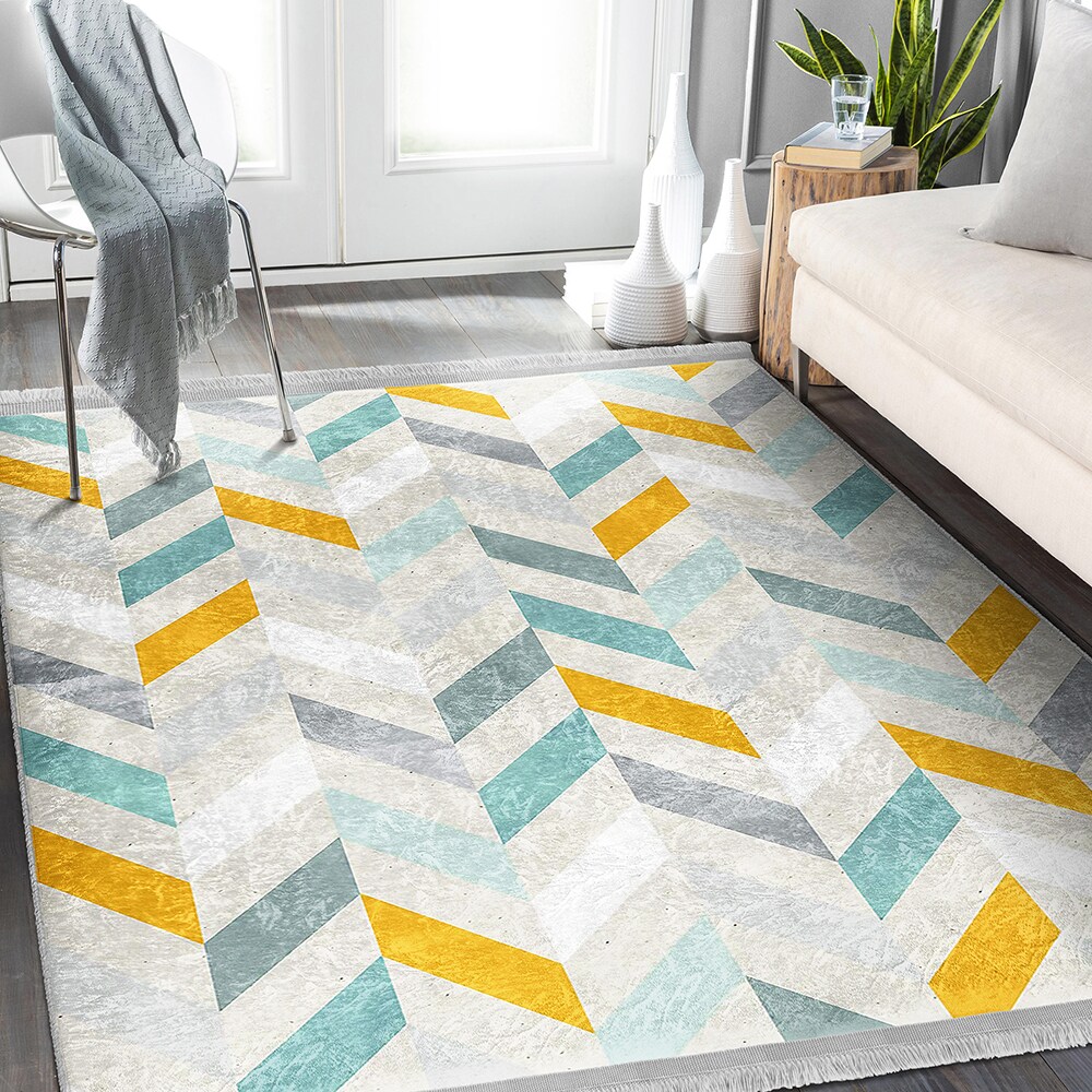 Covor living / dormitor Unique Geometric, 120 x 180 cm, poliester, multicolor