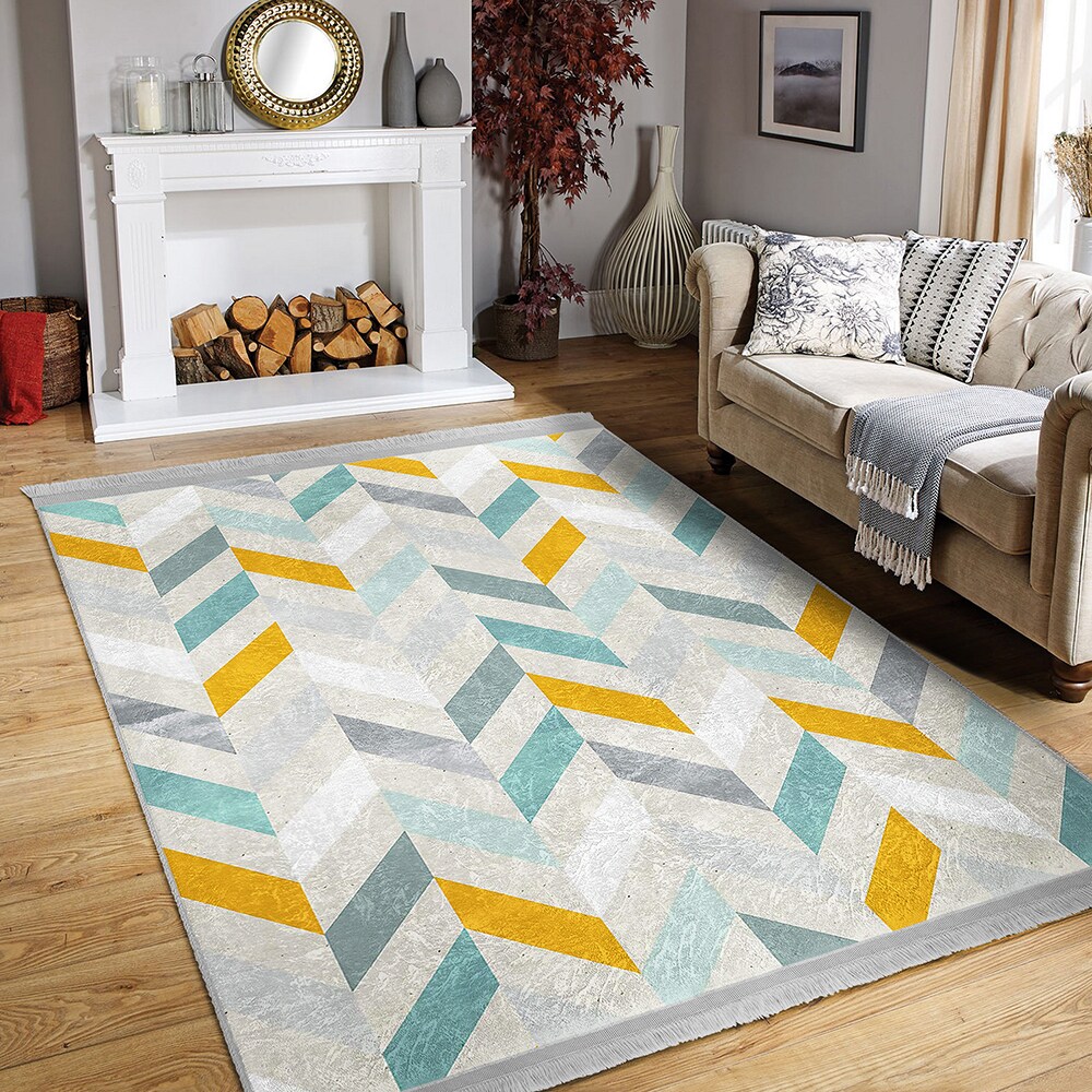 Covor living / dormitor Unique Geometric, 120 x 180 cm, poliester, multicolor