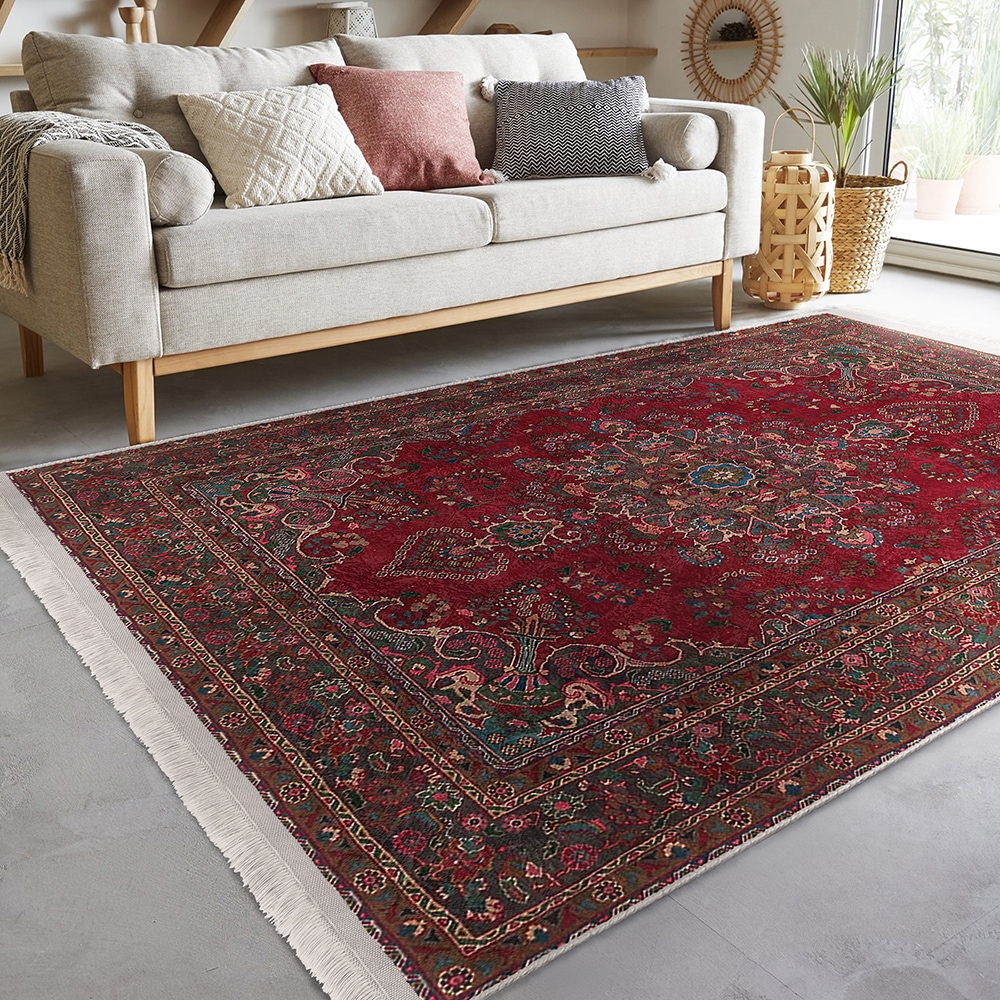 Covor living / dormitor Unique Velvet, 160 x 230 cm, poliester, rosu