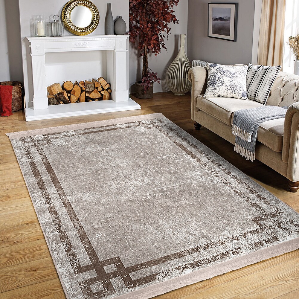 Covor living / dormitor Unique Classic, 80 x 150 cm, poliester, maro