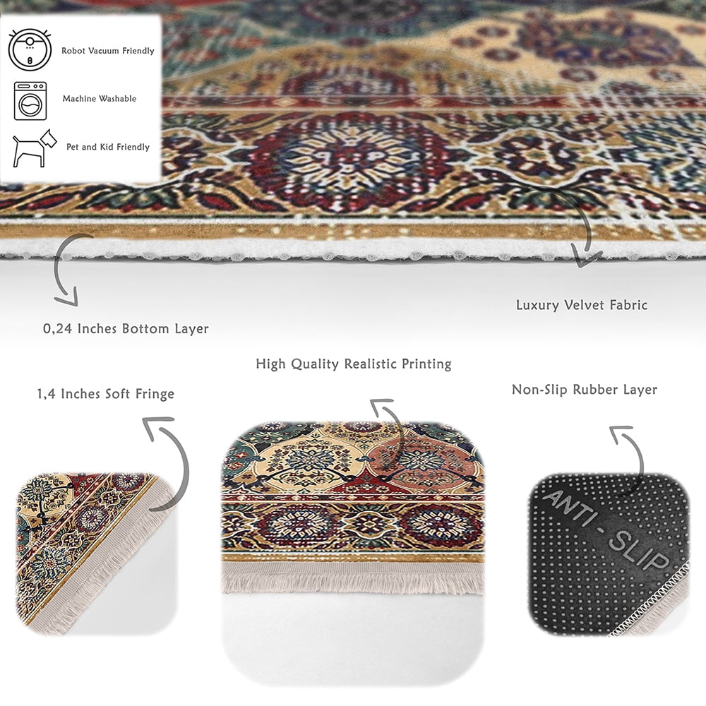 Covor living / dormitor Unique Orient, 120 x 180 cm, poliester, multicolor
