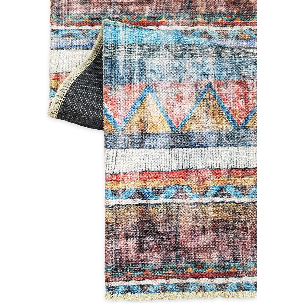 Covor living / dormitor Heybe 1, 80 x 300 cm, bumbac, multicolor