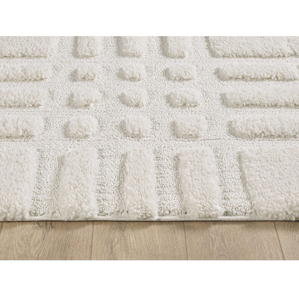 Covor living / dormitor Shaggy 2, 80 x 150 cm, polipropilena, alb