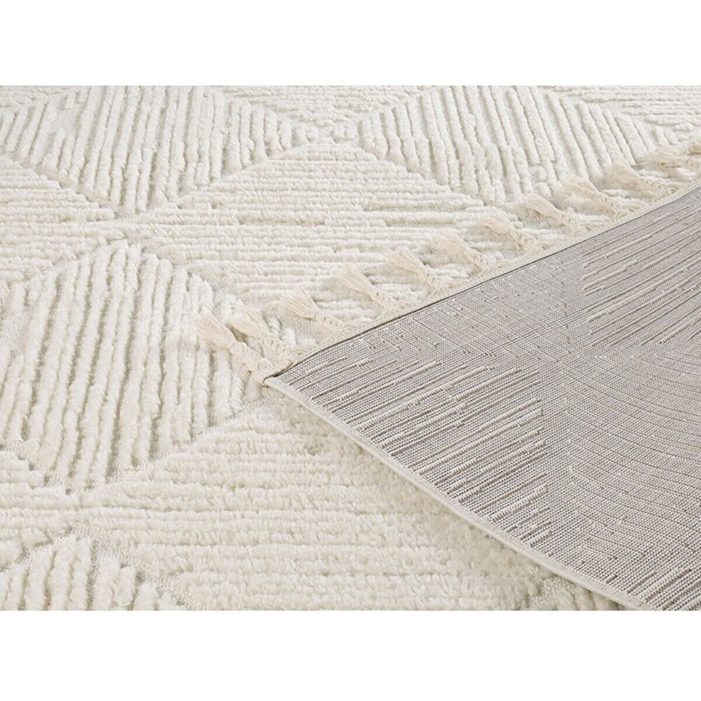 Covor living / dormitor Shaggy, 120 x 160 cm, polipropilena, crem