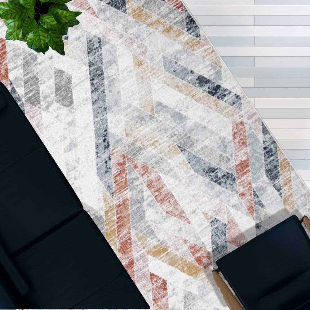 Covor living / dormitor Zara, 80 x 150 cm, polipropilena, multicolor