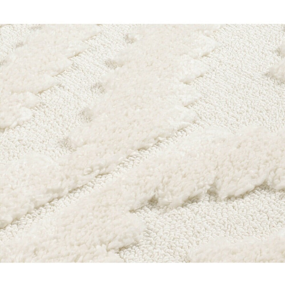 Covor living / dormitor Shaggy 1, 80 x 150 cm, polipropilena, alb