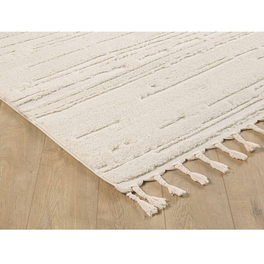 Covor living / dormitor Shaggy, 80 x 150 cm, polipropilena, bej