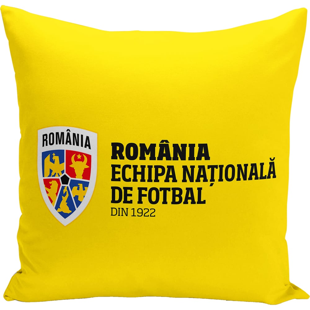 Fata de perna ECHIPA NATIONALA DE FOTBAL A ROMANIEI, 43 x 43 cm, galben