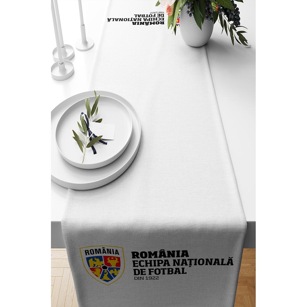 Napron ECHIPA NATIONALA DE FOTBAL A ROMANIEI, 140 x 45 cm, alb