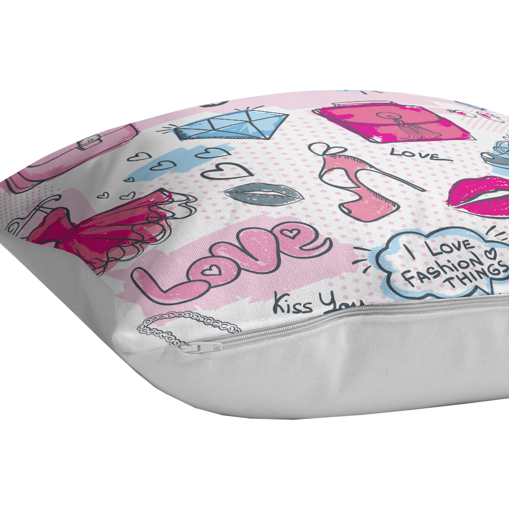 Fata perna decorativa Fashion Accessories, 30% bumbac + 70% poliester, 43 x 43 cm, multicolor