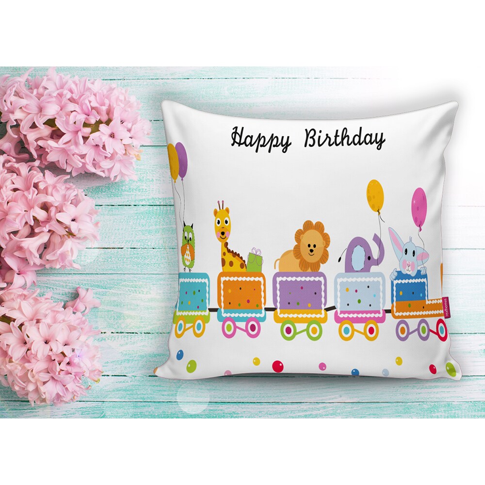 Fata perna decorativa Birthdmoon, 30% bumbac + 70% poliester, 43 x 43 cm, multicolor