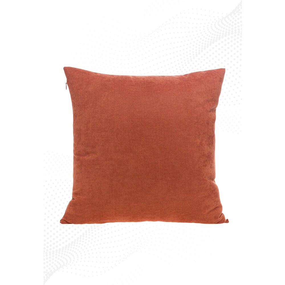 Fata perna decorativa Plain, 100% poliester, 45 x 45 cm, caramiziu