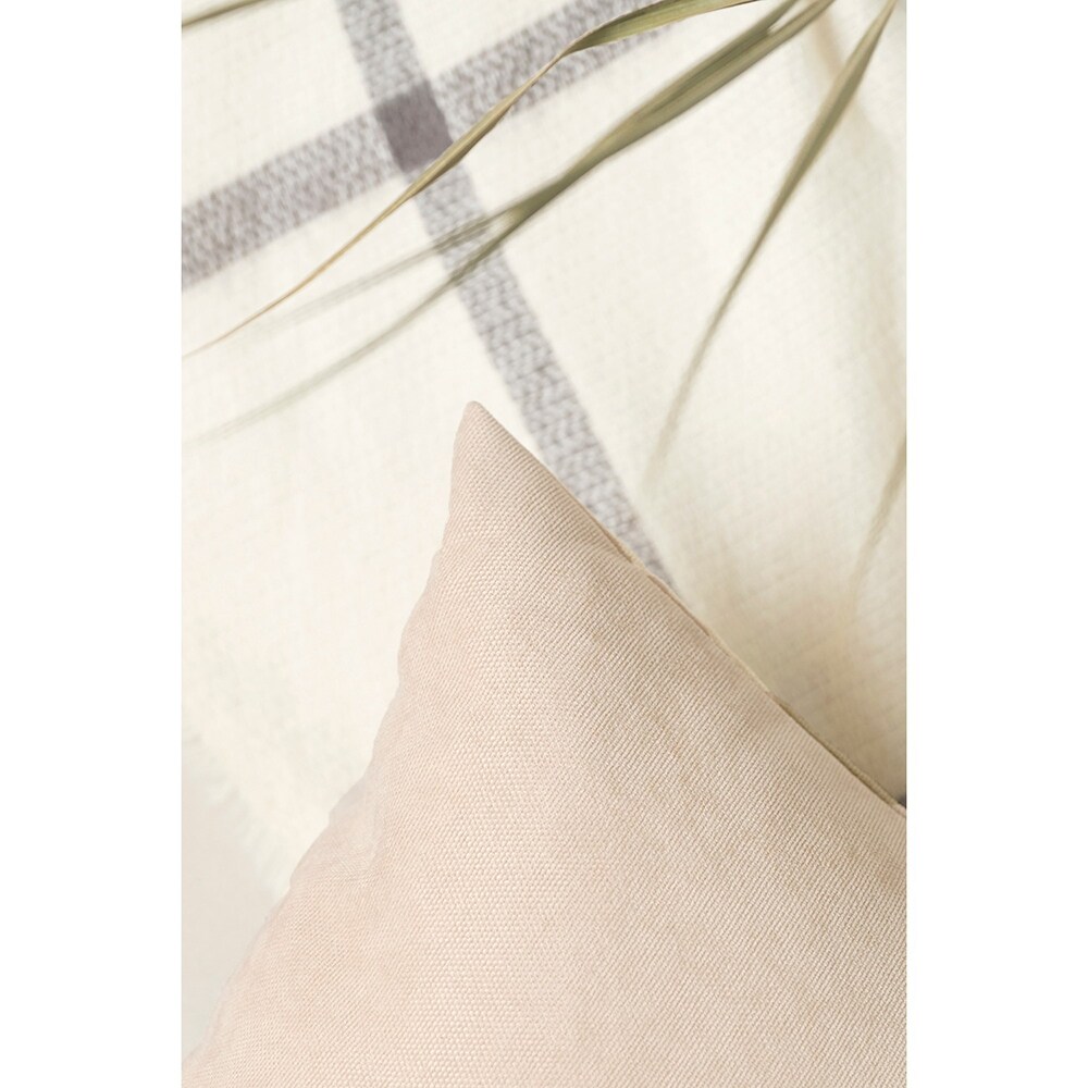 Fata perna decorativa Plain, 100% poliester, 45 x 45 cm, crem