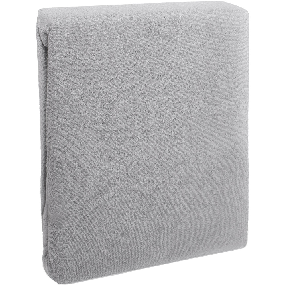 Cearsaf cu elastic pat FARO Vanille, 80% bumbac + 20% poliester, 180 x 200 cm, gri inchis