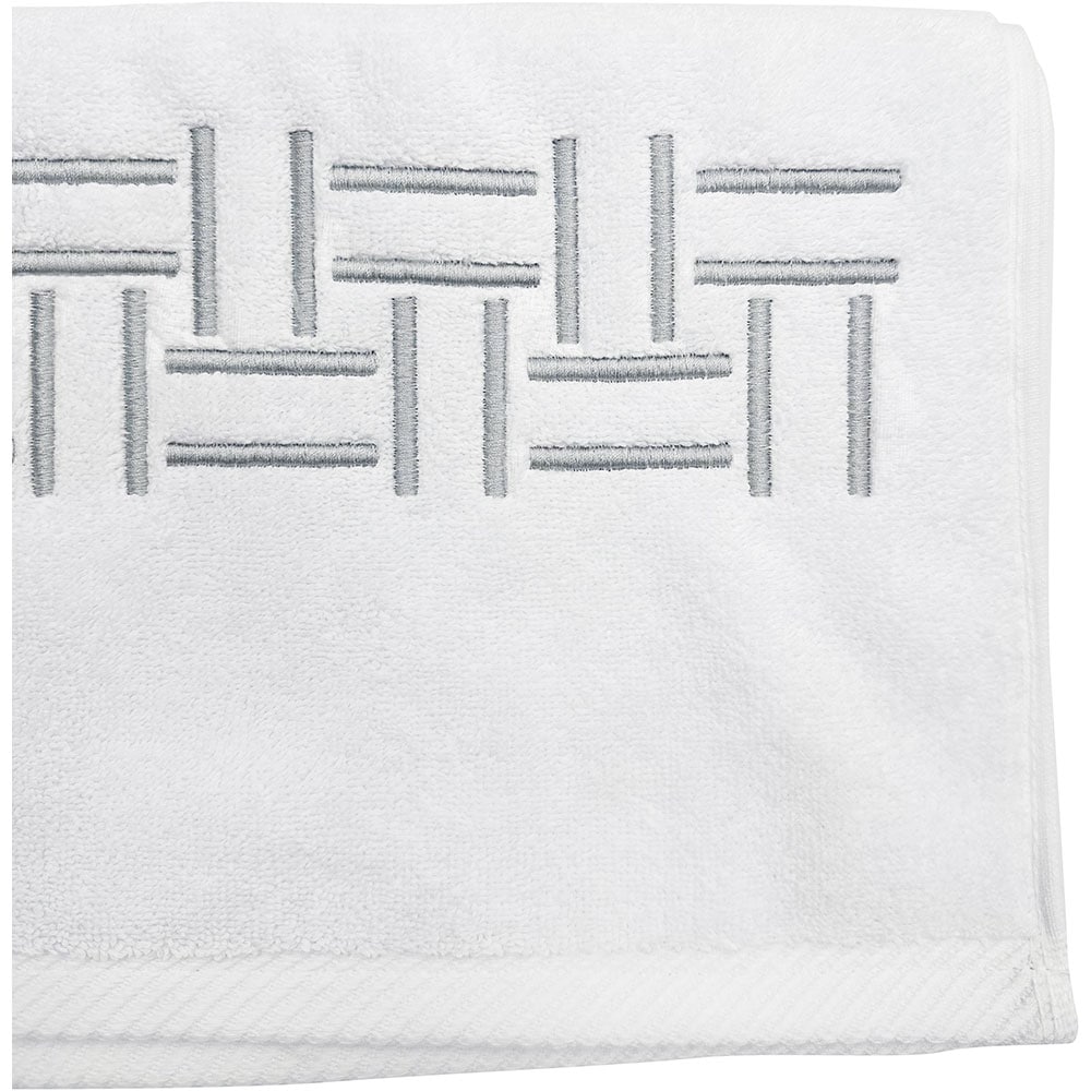 Set 4 prosoape baie AVATEX Weave, 50 x 90 cm, 70 x 140 cm, bumbac, alb-gri deschis
