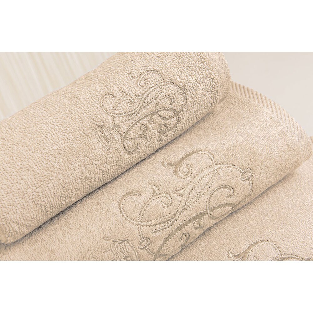 Set 4 prosoape baie AVATEX Yani, 50 x 90 cm, 70 x 140 cm, bumbac, bej