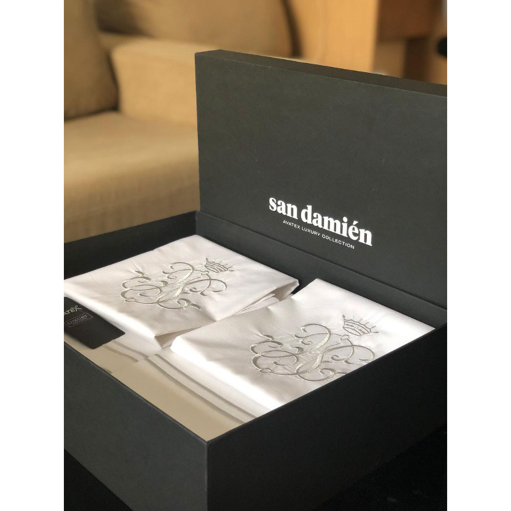 Lenjerie de pat Yani, 2 persoane, 100% bumbac, 200 x 220 cm, 6 piese