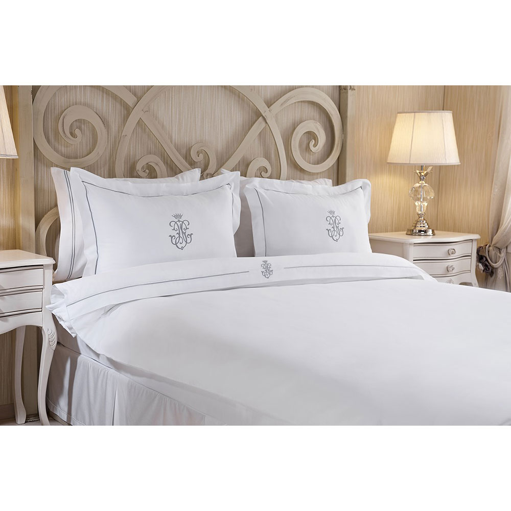 Lenjerie de pat Yani, 2 persoane, 100% bumbac, 200 x 220 cm, 6 piese