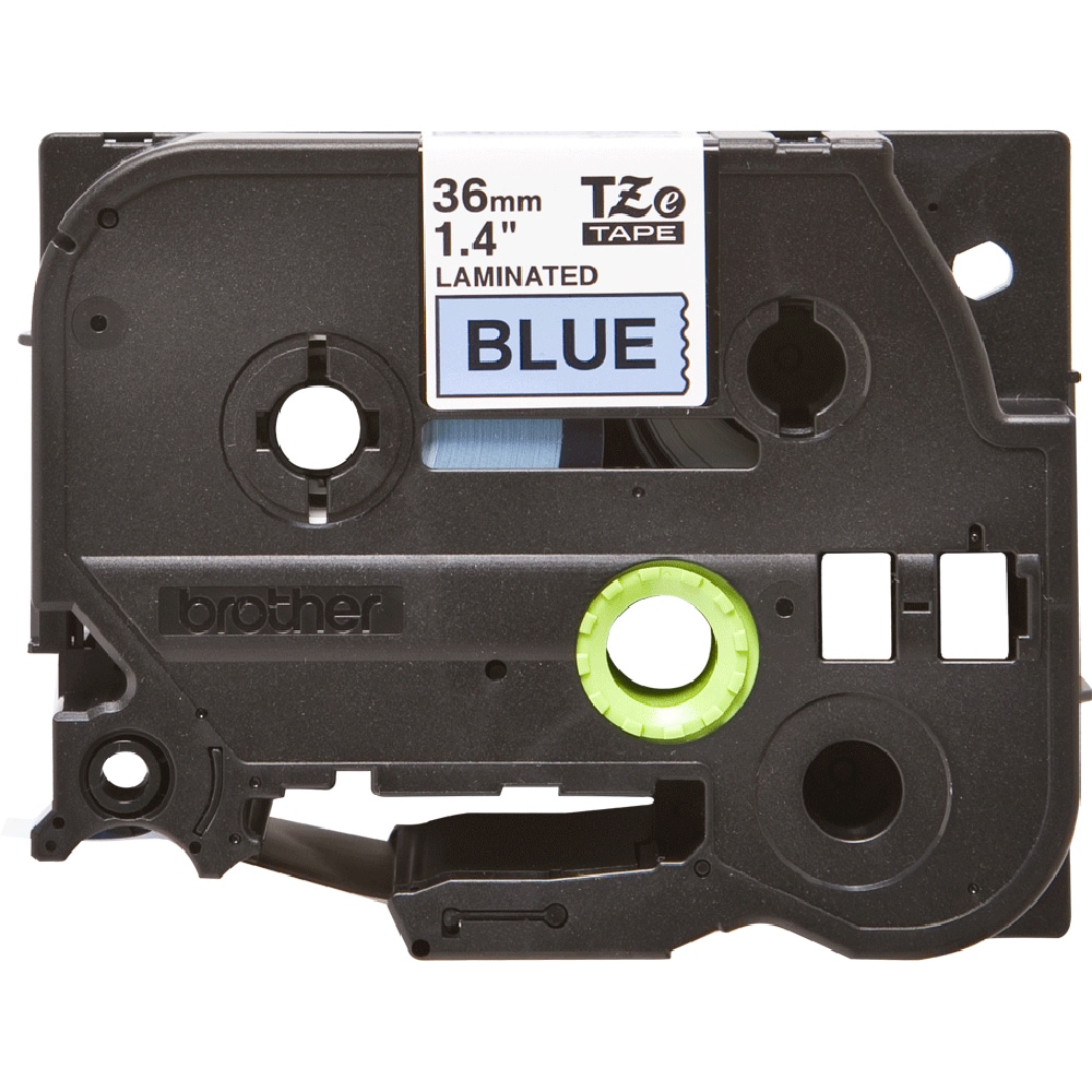 Banda etichete BROTHER TZe-561, 36 mm, 8 m, negru pe albastru