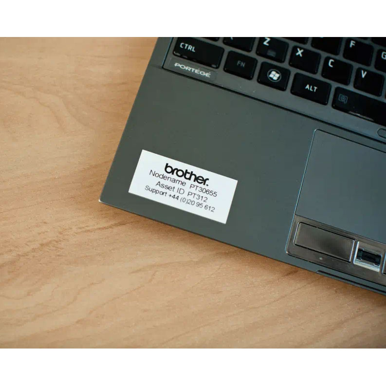 Banda etichete BROTHER TZe-S261, 36 mm, 8 m, Negru pe Alb