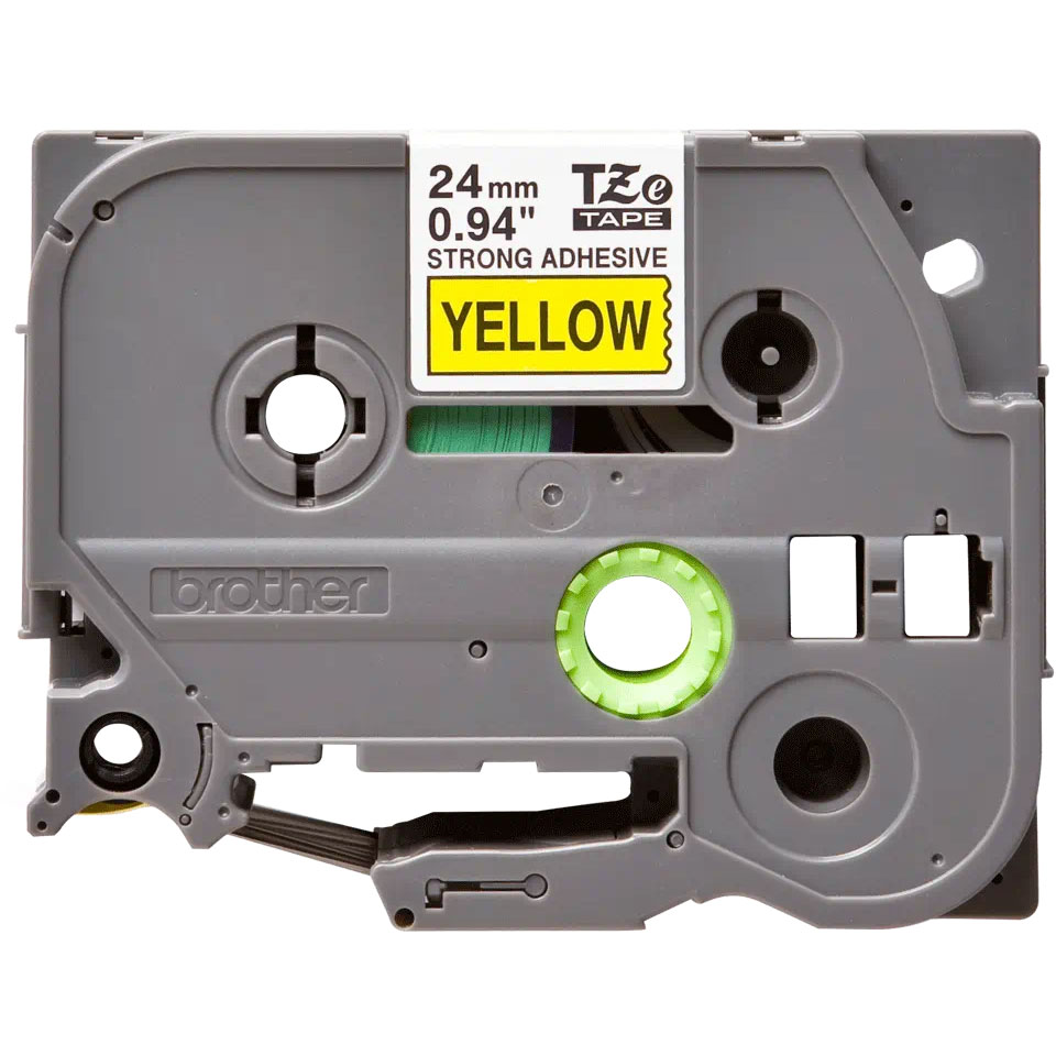 Banda etichete BROTHER TZe-S651, 24 mm, 8 m, Negru pe Galben