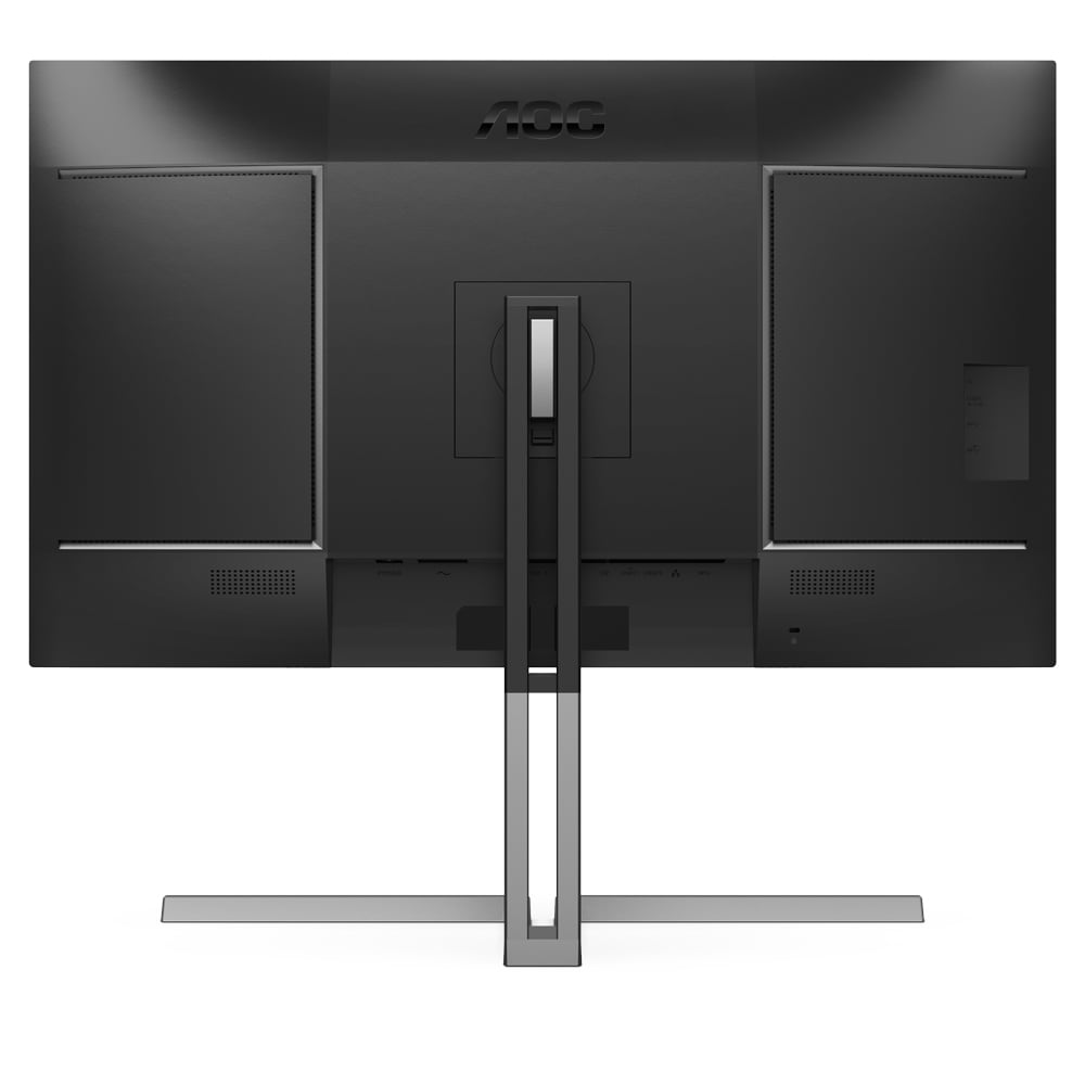 Monitor WLED Nano IPS AOC U32U3CV, 31.5" Ultra HD, 60Hz, Flicker Free, HDR400, boxe, pivot, argintiu-negru