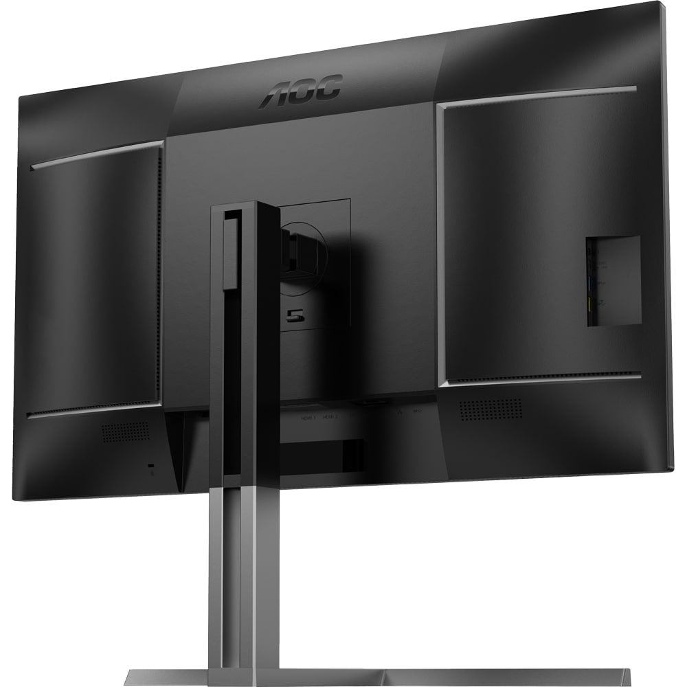 Monitor WLED Nano IPS AOC U32U3CV, 31.5" Ultra HD, 60Hz, Flicker Free, HDR400, boxe, pivot, argintiu-negru