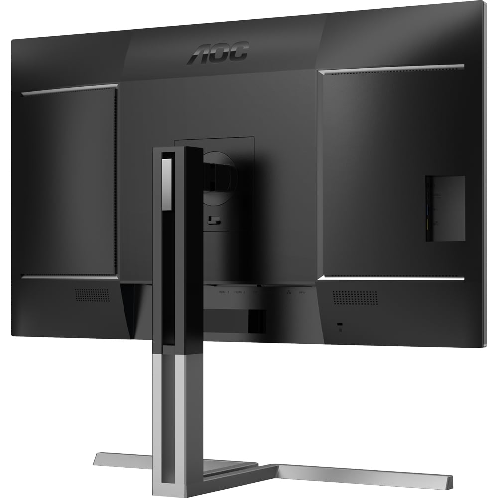 Monitor WLED Nano IPS AOC U32U3CV, 31.5" Ultra HD, 60Hz, Flicker Free, HDR400, boxe, pivot, argintiu-negru