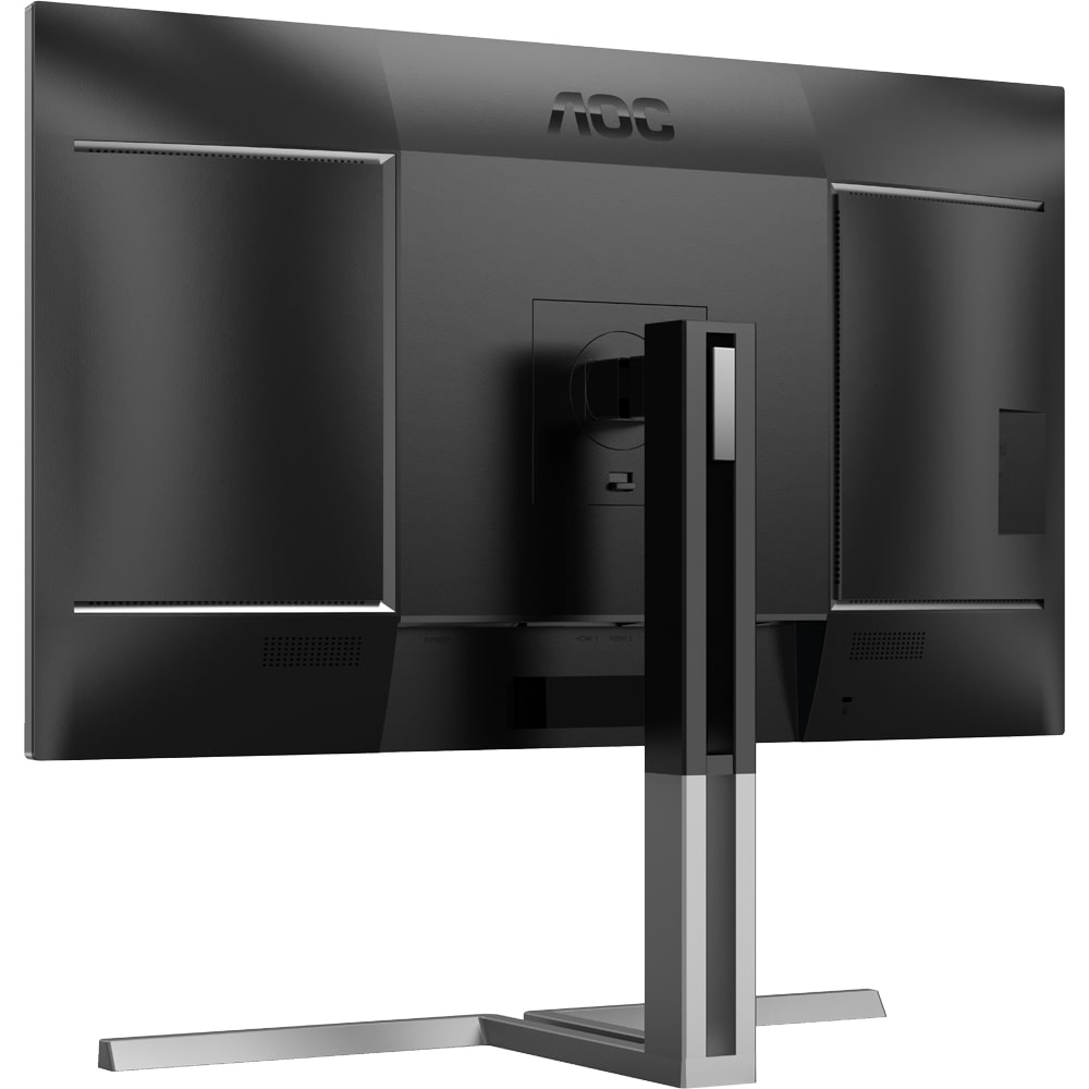 Monitor WLED Nano IPS AOC U32U3CV, 31.5" Ultra HD, 60Hz, Flicker Free, HDR400, boxe, pivot, argintiu-negru