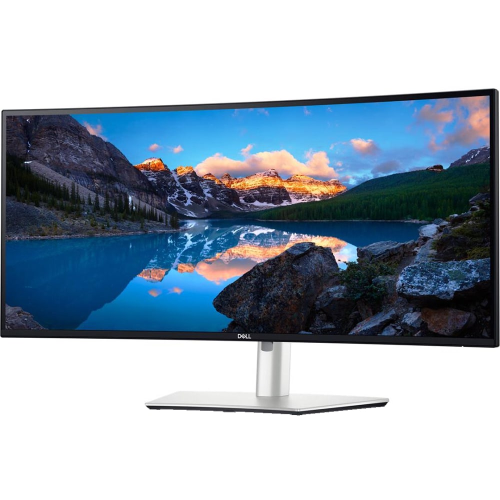 Monitor curbat LED IPS DELL U3425WE, 34", WQHD, 120Hz, boxe, argintiu
