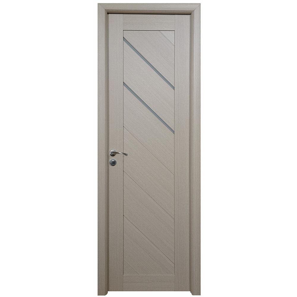 Usa interior Pamate U77, cu geam, reversibila, MDF, 60 x 204 cm, crem