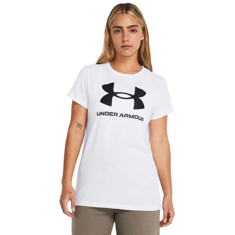 Tricou femei UNDER ARMOUR UA W Sportstyle Logo SS, marimea S, alb