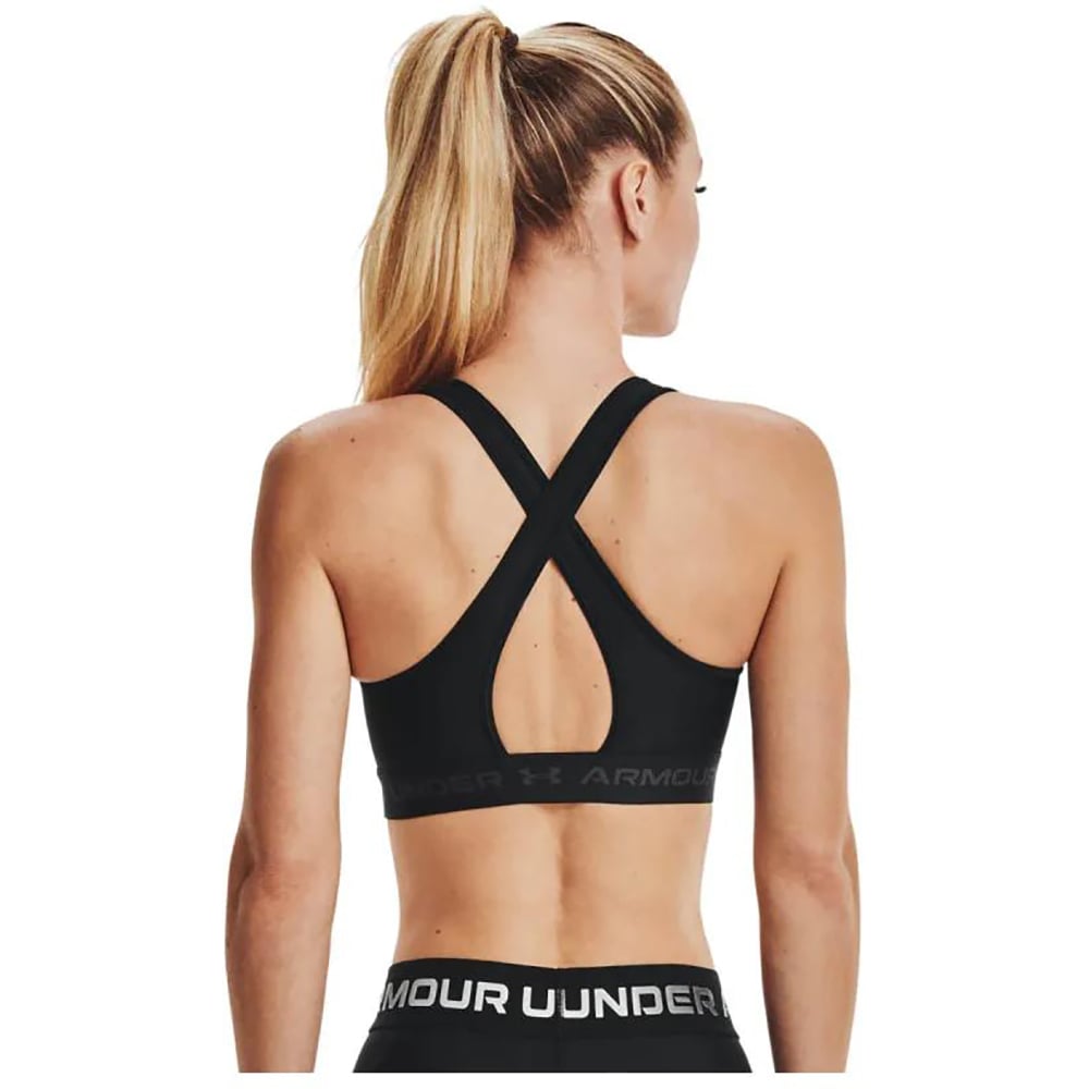 Bustiera femei UNDER ARMOUR Crossback Mid Bra, marimea L, negru
