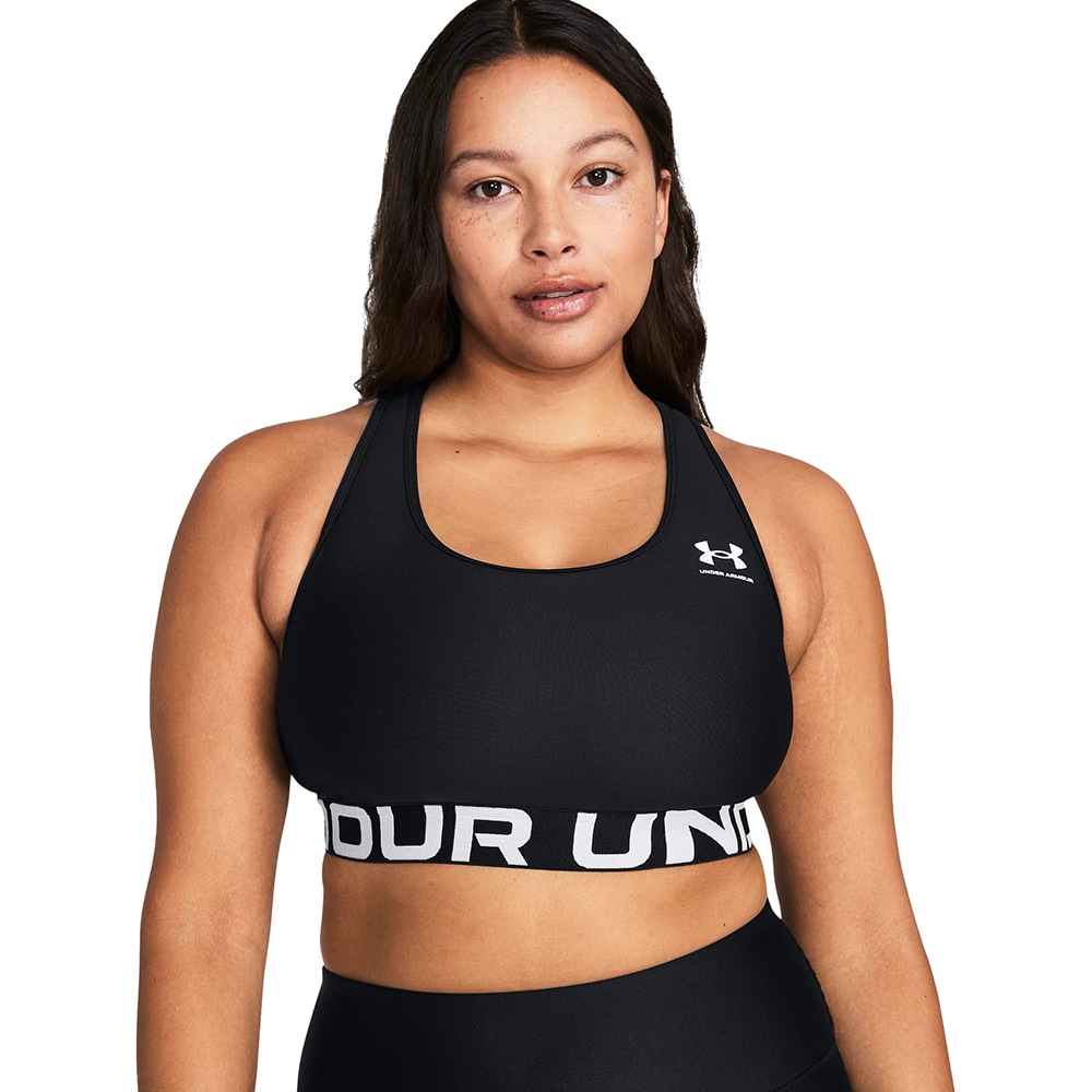 Bustiera femei UNDER ARMOUR UA HG Authentics Mid Branded, marimea L, negru