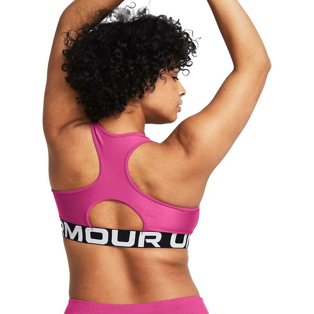 Bustiera femei UNDER ARMOUR UA HG Authentics Mid Branded, marimea L, roz
