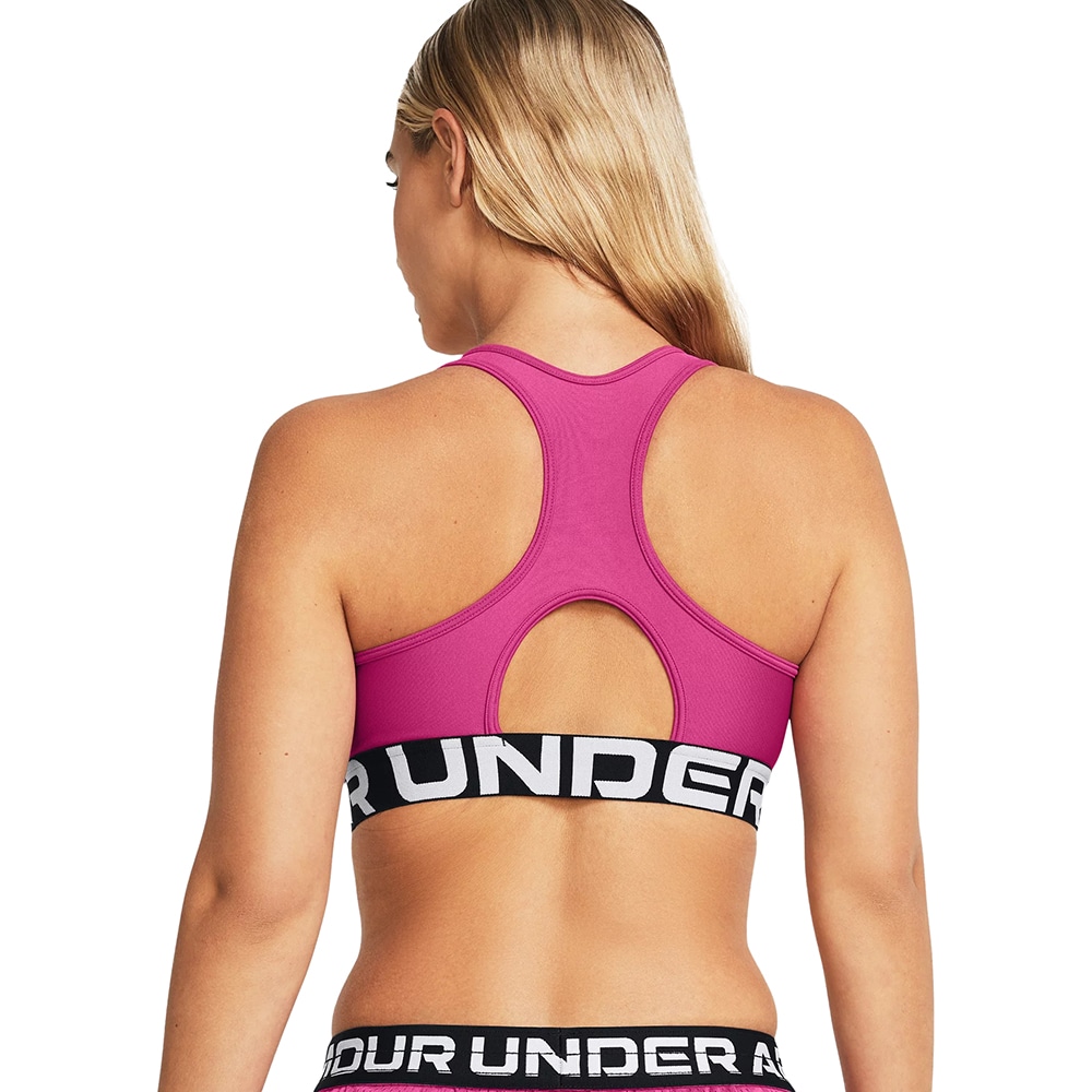 Bustiera femei UNDER ARMOUR UA HG Authentics Mid Branded, marimea L, roz