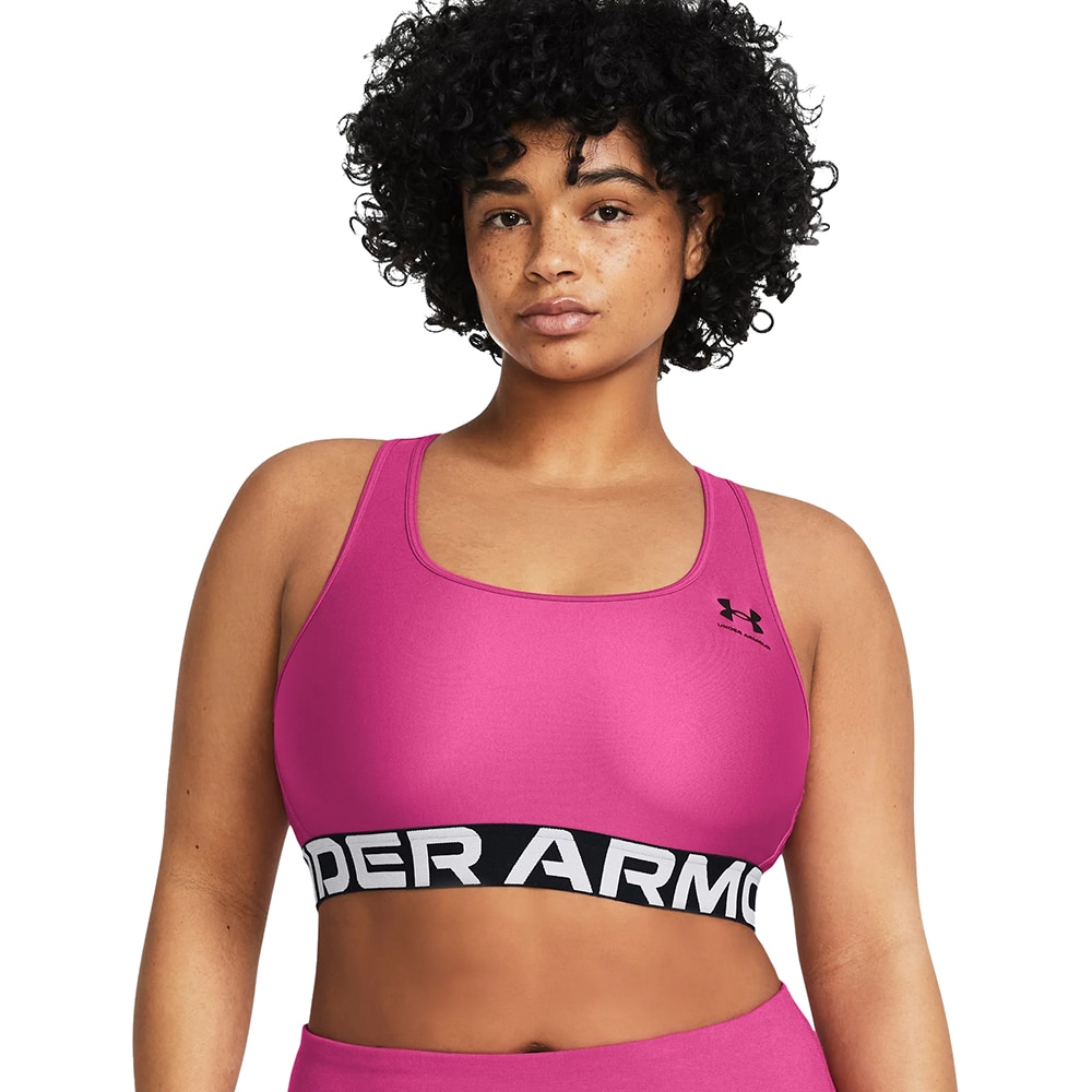 Bustiera femei UNDER ARMOUR UA HG Authentics Mid Branded, marimea S, roz