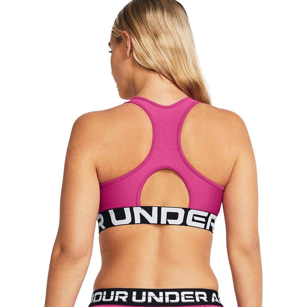 Bustiera femei UNDER ARMOUR UA HG Authentics Mid Branded, marimea S, roz