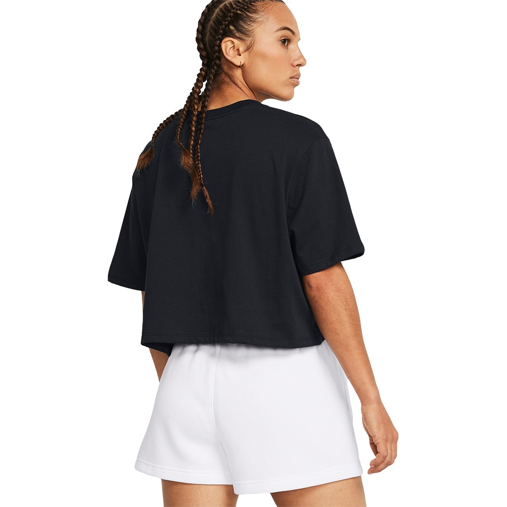 Tricou femei UNDER ARMOUR Campus Boxy Crop SS, marimea S, negru