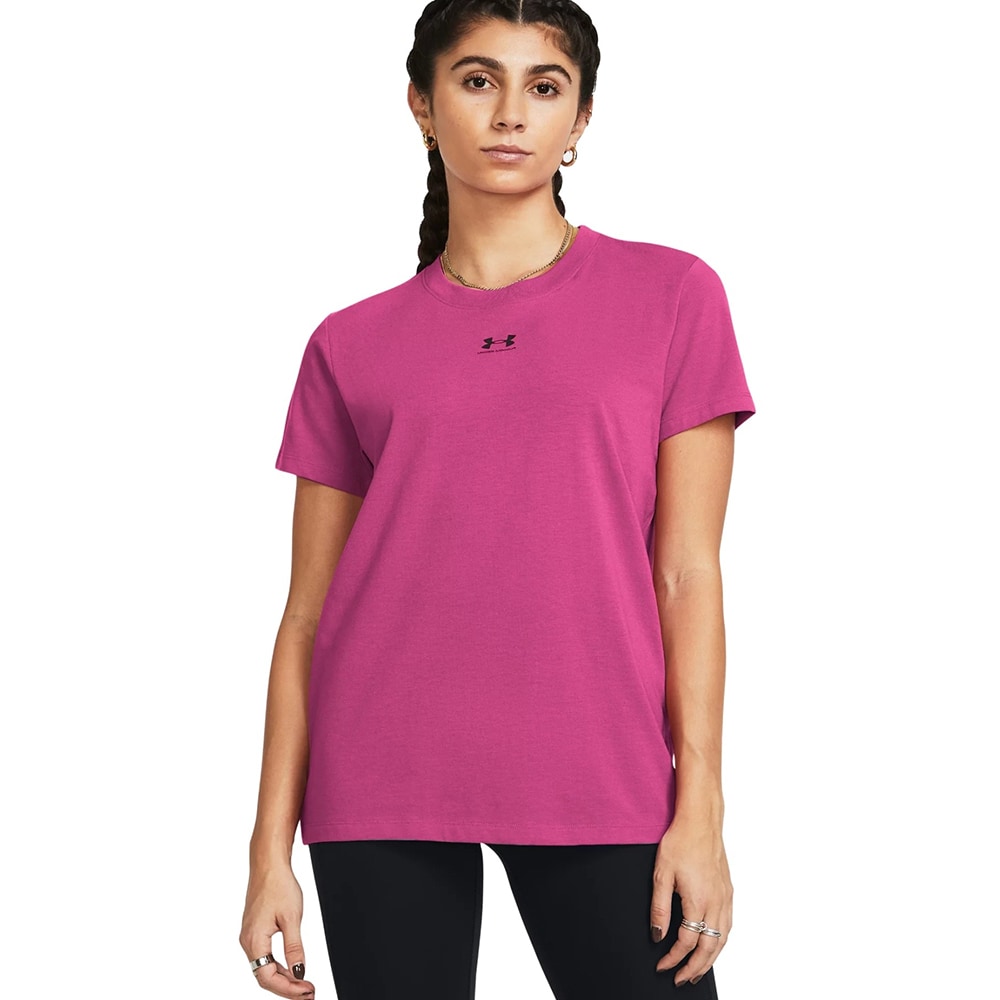 Tricou femei UNDER ARMOUR Off Campus Core SS, marimea S, roz