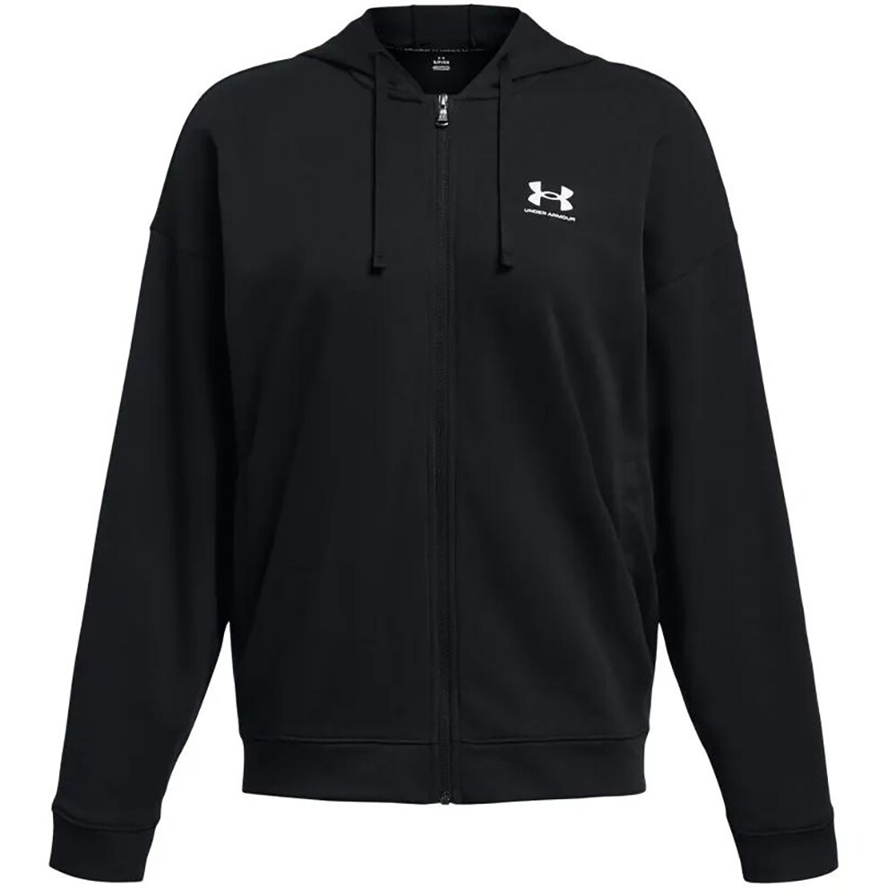 Hanorac femei UNDER ARMOUR UA Rival Terry OS FZ Hooded, marimea L, negru