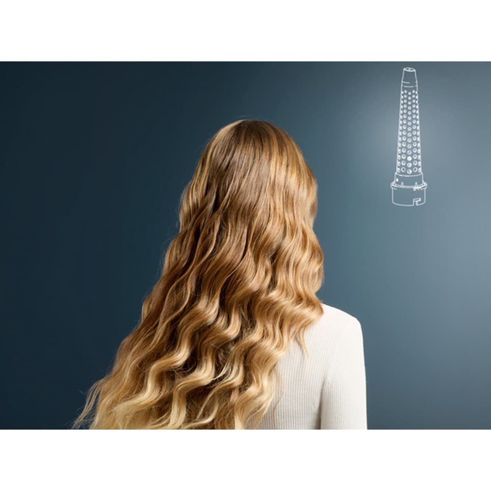 Perie cu aer cald ROWENTA Air Shape UB9820E0, 1300W, 3 viteze, 3 trepte temperatura, Invelis Ceramic, verde