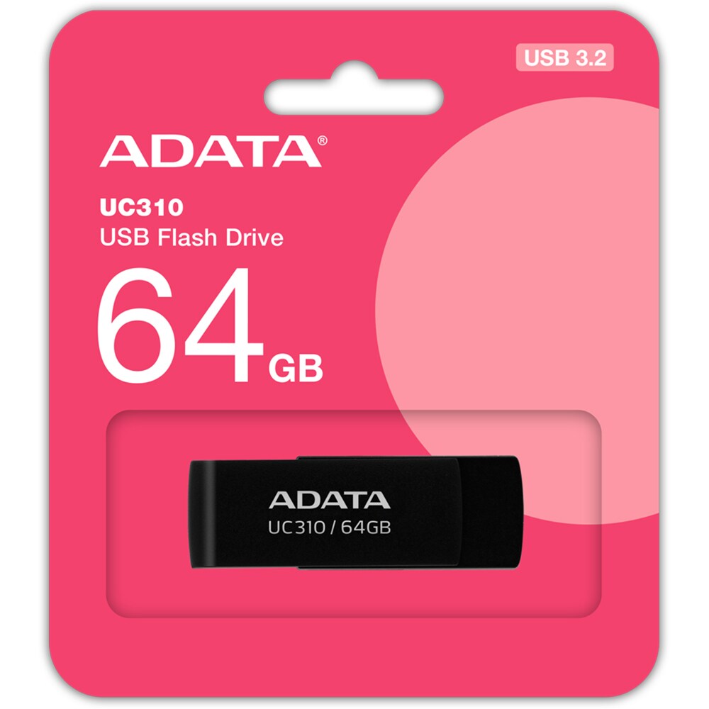 Memorie USB ADATA UC310, 64GB, USB 3.2 Gen 1, negru