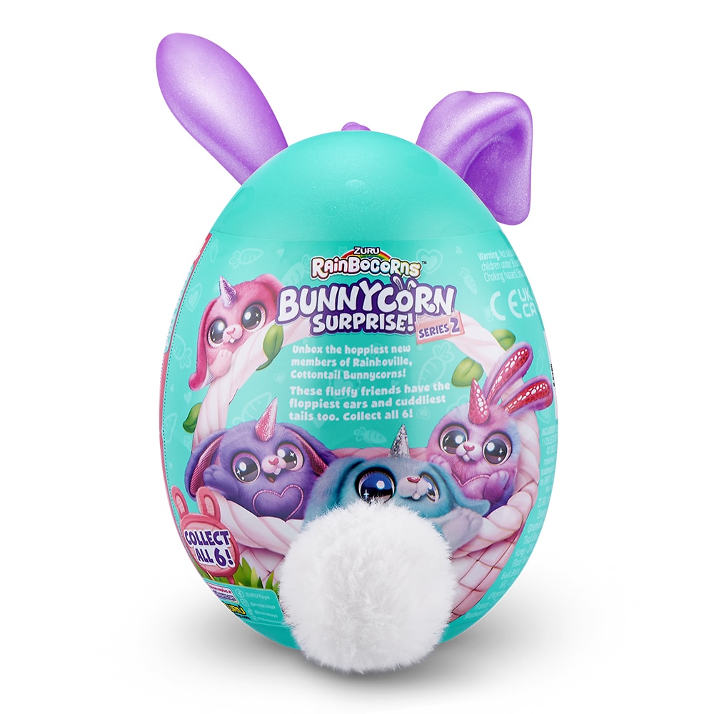 Jucarie de plus RAINBOCORNS Unicornul curcubeu Iepuras S2 ZR9280O, 3 ani+, multicolor