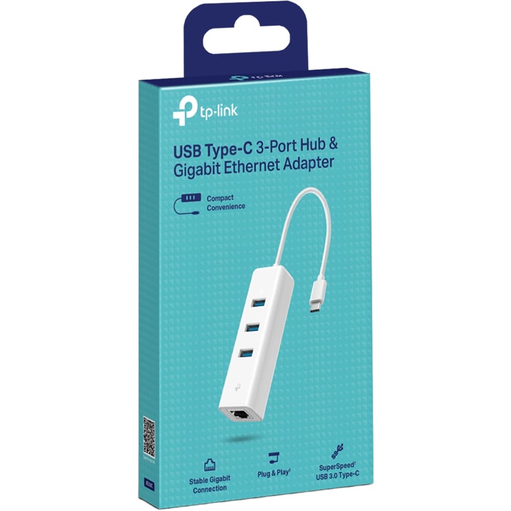 Adaptor USB-C - Ethernet TP-LINK UE330C, Gigabit, alb